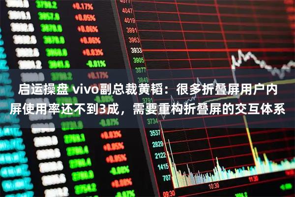 启运操盘 vivo副总裁黄韬：很多折叠屏用户内屏使用率还不到3成，需要重构折叠屏的交互体系